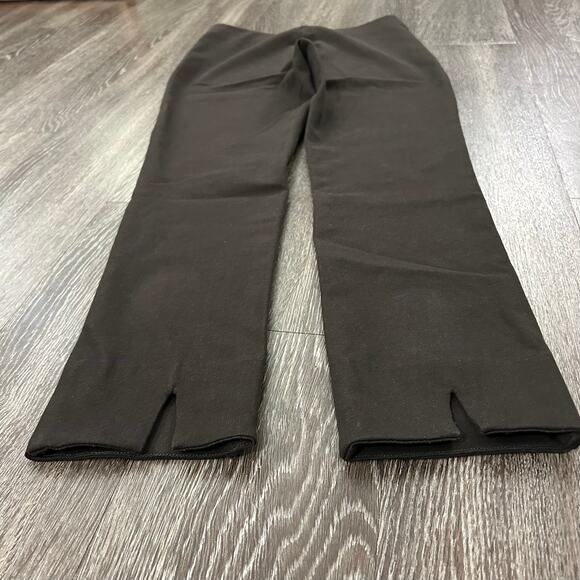 Fifteen Twenty Brown Ankle Slit Crop Pants XS Stretch Twill Slim Crop Trouser - Picture 10 of 14